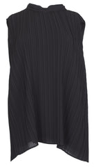 Stehkragen Plissee-Top