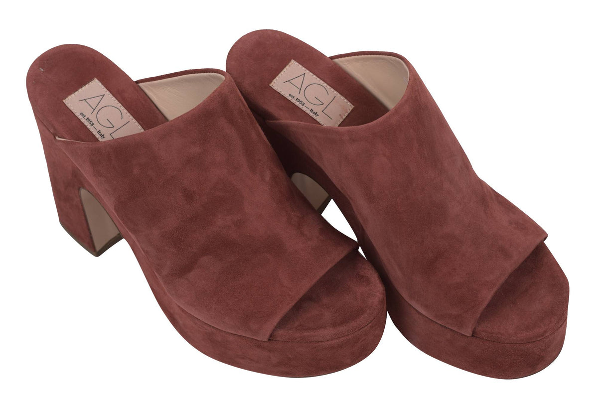 AGL - Mules in Veloursleder