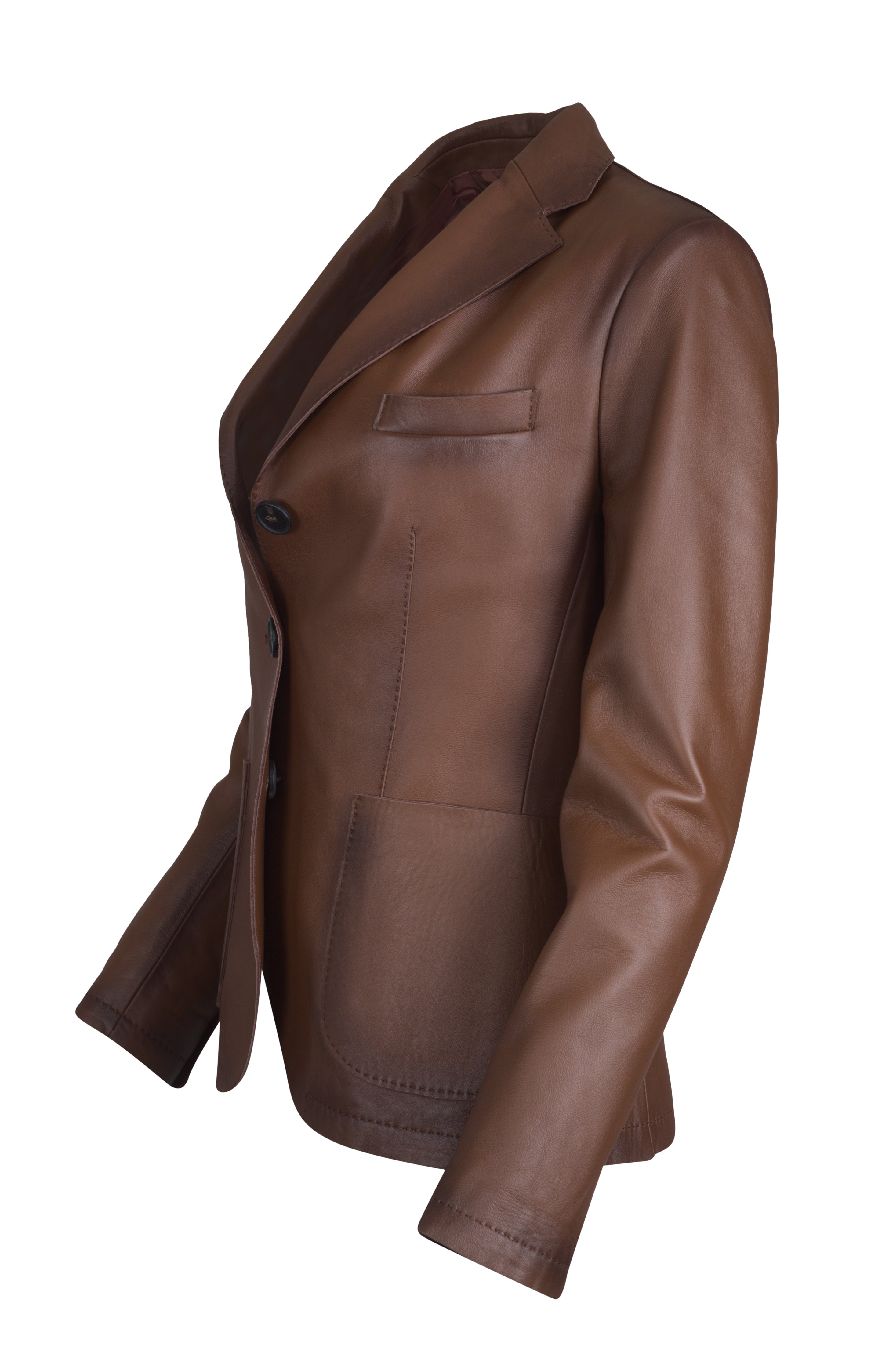 Tagliatore Taillierter Leder-Blazer – Stiesing - Main Image